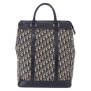 Christian Dior Trotter Canvas Hand Bag Navy Silver Auth 197316A-3