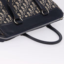 Christian Dior Trotter Canvas Hand Bag Navy Silver Auth 197316A-8