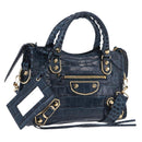 BALENCIAGA Classic Metallic Edge Mini City Leather 2way 390160 Auth 197318SAM-1