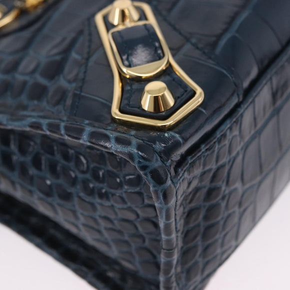 BALENCIAGA Classic Metallic Edge Mini City Leather 2way 390160 Auth 197318SAM