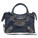 BALENCIAGA Classic Metallic Edge Mini City Leather 2way 390160 Auth 197318SAM-13