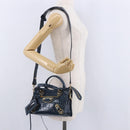 BALENCIAGA Classic Metallic Edge Mini City Leather 2way 390160 Auth 197318SAM-27