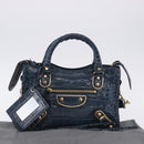 BALENCIAGA Classic Metallic Edge Mini City Leather 2way 390160 Auth 197318SAM-12