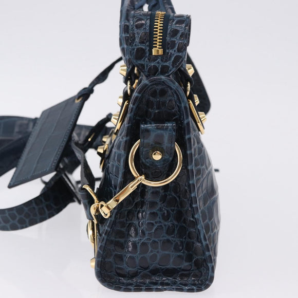 BALENCIAGA Classic Metallic Edge Mini City Leather 2way 390160 Auth 197318SAM