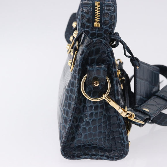 BALENCIAGA Classic Metallic Edge Mini City Leather 2way 390160 Auth 197318SAM