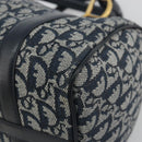 Christian Dior Trotter Canvas Boston Bag Navy Gold Auth 197320V-14