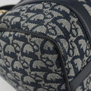 Christian Dior Trotter Canvas Boston Bag Navy Gold Auth 197320V-15
