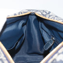 Christian Dior Trotter Canvas Boston Bag Navy Gold Auth 197320V-22