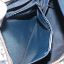 Christian Dior Trotter Canvas Boston Bag Navy Gold Auth 197320V-24