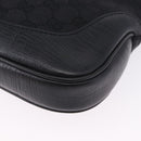 GUCCI GG Canvas Jackie Shoulder Bag Black Silver 00963 Auth 197321V-13