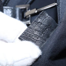 GUCCI GG Canvas Jackie Shoulder Bag Black Silver 00963 Auth 197321V-21