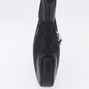 GUCCI GG Canvas Jackie Shoulder Bag Black Silver 00963 Auth 197321V-5