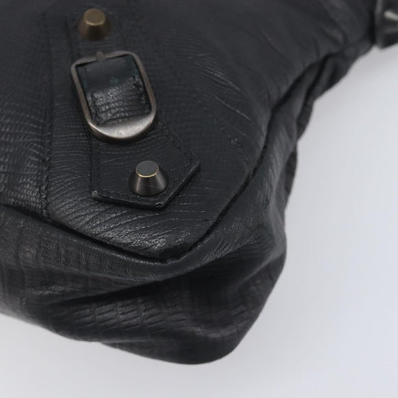 BALENCIAGA The First Hand Bag Leather 2way Black 103208 Auth 197324M