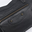 BALENCIAGA The First Hand Bag Leather 2way Black 103208 Auth 197324M-19