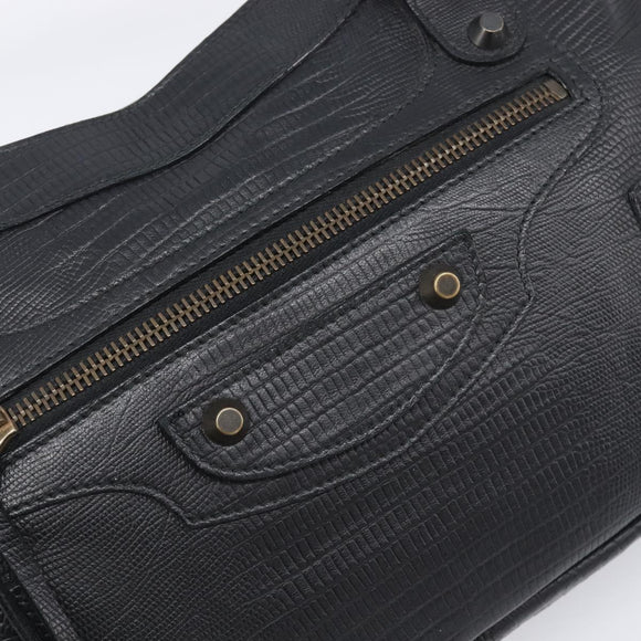 BALENCIAGA The First Hand Bag Leather 2way Black 103208 Auth 197324M