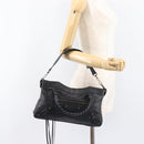 BALENCIAGA The First Hand Bag Leather 2way Black 103208 Auth 197324M-29