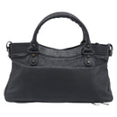 BALENCIAGA The First Hand Bag Leather 2way Black 103208 Auth 197324M-2