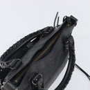 BALENCIAGA The First Hand Bag Leather 2way Black 103208 Auth 197324M-6