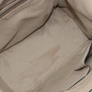 CELINE Luggage Medium Hand Bag Leather Beige Silver Auth 197325A-20