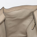 CELINE Luggage Medium Hand Bag Leather Beige Silver Auth 197325A-23