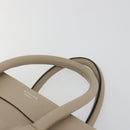 CELINE Luggage Medium Hand Bag Leather Beige Silver Auth 197325A-9