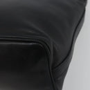 PRADA Hand Bag Leather Black Silver Auth 197326V-15