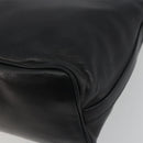PRADA Hand Bag Leather Black Silver Auth 197326V-17