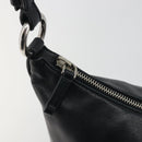 PRADA Hand Bag Leather Black Silver Auth 197326V-20