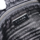PRADA Hand Bag Leather Black Silver Auth 197326V-21