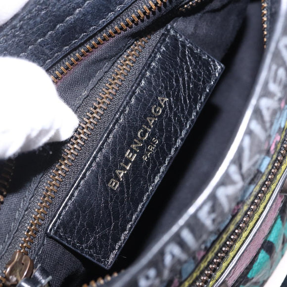 BALENCIAGA Classic Mini City Hand Bag Leather 2way Black 300295 Auth 197327M