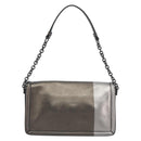 BOTTEGA VENETA Rialto Chain Shoulder Bag Leather Silver Auth 197328V-2