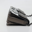 BOTTEGA VENETA Rialto Chain Shoulder Bag Leather Silver Auth 197328V-3