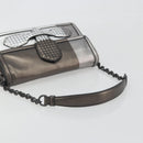 BOTTEGA VENETA Rialto Chain Shoulder Bag Leather Silver Auth 197328V-7