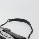 BOTTEGA VENETA Rialto Chain Shoulder Bag Leather Silver Auth 197328V-14