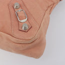 BALENCIAGA Giant The First Hand Bag Leather 2way Pink Silver 240577 Auth 197329V-10