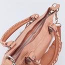 BALENCIAGA Giant The First Hand Bag Leather 2way Pink Silver 240577 Auth 197329V-6