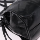 PRADA Bonnie Hand Bag Leather 2way Black Gold Auth 197332SAM-16