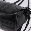 PRADA Bonnie Hand Bag Leather 2way Black Gold Auth 197332SAM-17