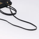 PRADA Bonnie Hand Bag Leather 2way Black Gold Auth 197332SAM-8