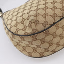 GUCCI GG Canvas Web Sherry Line Shoulder Bag Beige Gold 233608 Auth 197333V-13