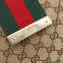 GUCCI GG Canvas Web Sherry Line Shoulder Bag Beige Gold 233608 Auth 197333V-14