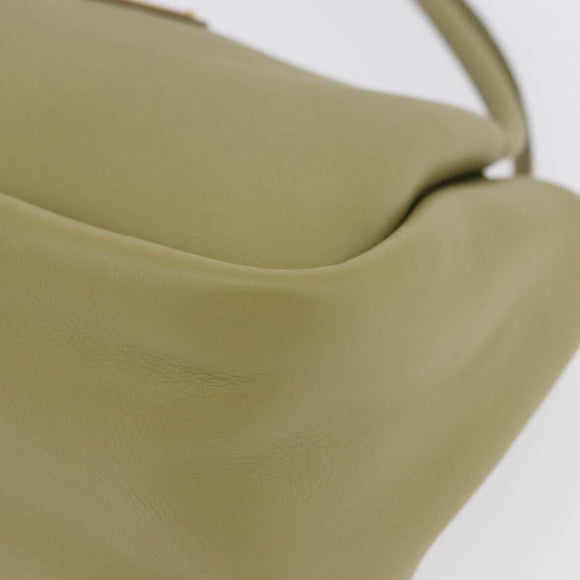 PRADA Darling Shoulder Bag Leather Green Gold Auth 197336SAM