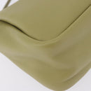 PRADA Darling Shoulder Bag Leather Green Gold Auth 197336SAM-16