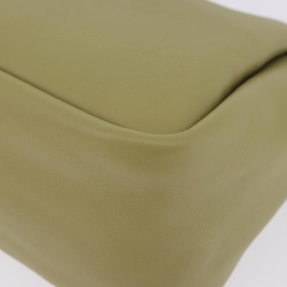 PRADA Darling Shoulder Bag Leather Green Gold Auth 197336SAM