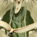 PRADA Darling Shoulder Bag Leather Green Gold Auth 197336SAM-20
