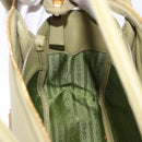 PRADA Darling Shoulder Bag Leather Green Gold Auth 197336SAM-21