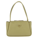 PRADA Darling Shoulder Bag Leather Green Gold Auth 197336SAM-13