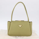 PRADA Darling Shoulder Bag Leather Green Gold Auth 197336SAM-12