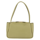PRADA Darling Shoulder Bag Leather Green Gold Auth 197336SAM-2