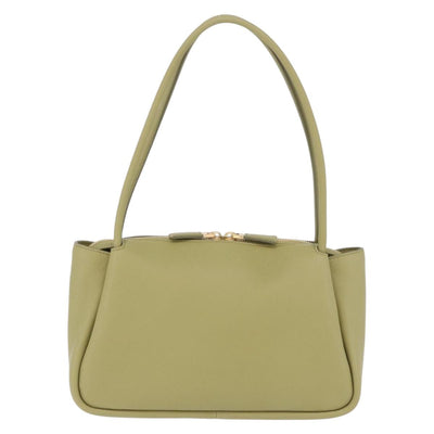PRADA Darling Shoulder Bag Leather Green Gold Auth 197336SAM - 0